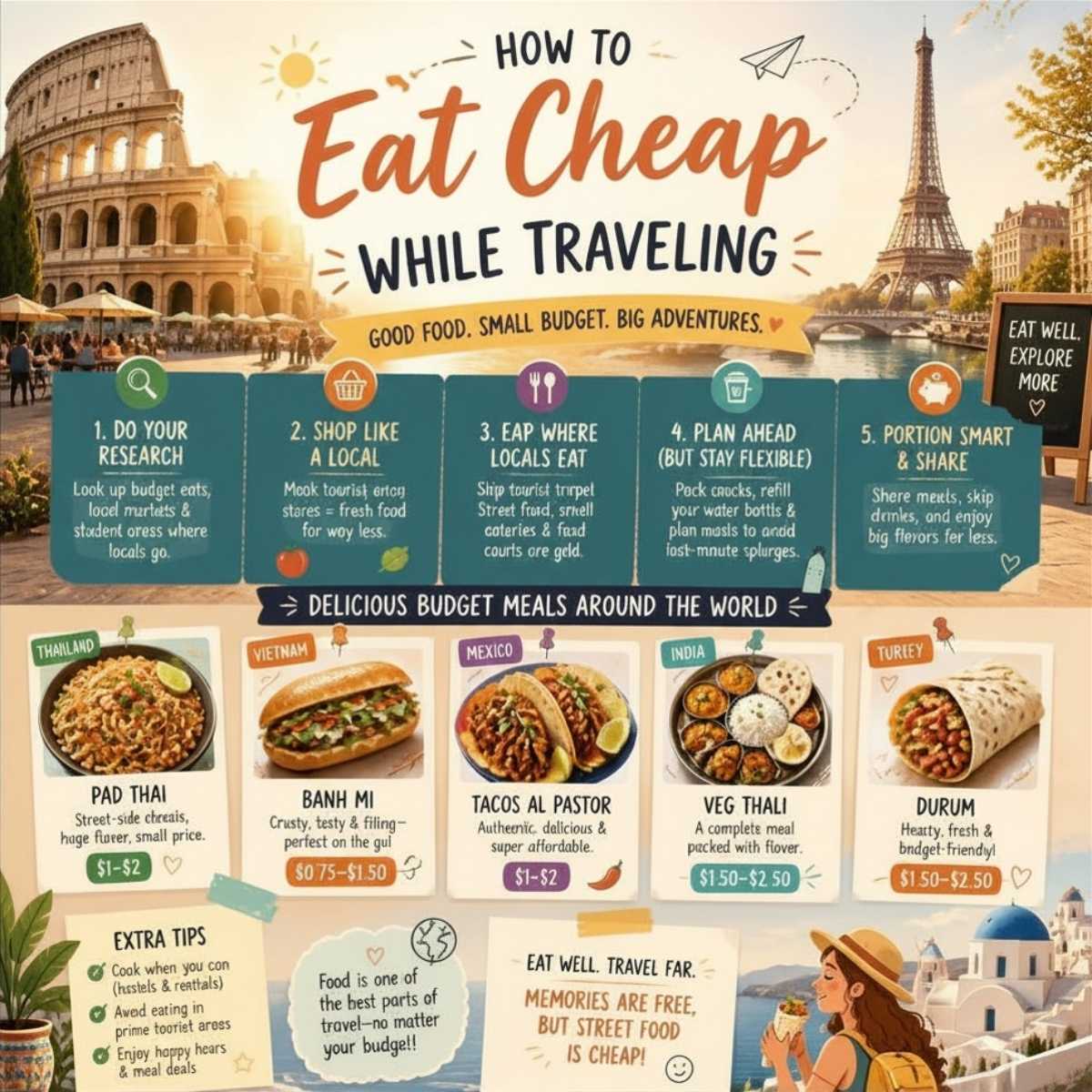 The Travel Home How to Eat Cheap While Traveling