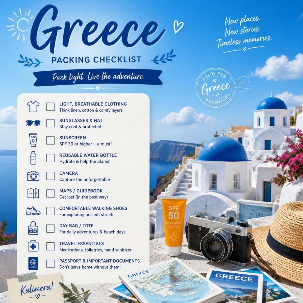 The Travel Home Greece Packing List